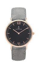 Montre Kapten & Son Black Grey Vintage Leather - PRECIOVS