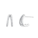 Boucles d'oreilles I.Ma.Gi.N Jewels Bo ring duo white Argent - PRECIOVS