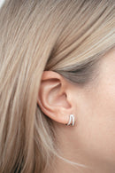 Boucles d'oreilles I.Ma.Gi.N Jewels Bo ring duo white Argent - PRECIOVS