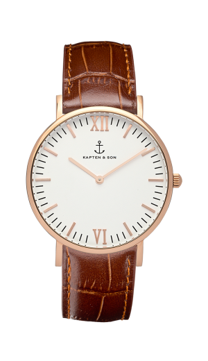 Montre Kapten & Son Brown Croco Leather - PRECIOVS