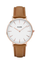Montre CLUSE La Bohème Rose Gold White-Caramel CL18011 - PRECIOVS