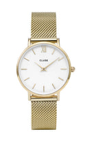 Montre Cluse Minuit Mesh Gold/White CL30010 - PRECIOVS