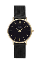 Montre CLUSE Minuit Mesh Gold Black/Black CL30026 - PRECIOVS