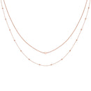 Ensemble de colliers CLUSE Rose Gold Double Chain Petite Hexagon CLJ20004 - PRECIOVS
