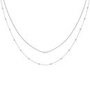 Ensemble de colliers CLUSE Silver Double Chain Petite Hexagon CLJ22004 - PRECIOVS