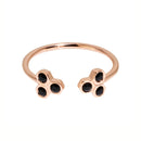 Bague CLUSE Essentielle Rose Gold Black Crystal Hexagons CLJ40008 - PRECIOVS