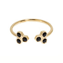 Bague CLUSE Essentielle Gold Black Crystal Hexagons CLJ41008 - PRECIOVS