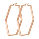 Boucles d'oreilles CLUSE Essentielle Rose Gold Large Hexagonal Hoop CLJ50003 - PRECIOVS