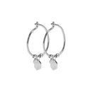 Boucles d'oreilles CLUSE Essentielle Silver Hexagon and Pearl Charm Hoop CLJ52002 - PRECIOVS