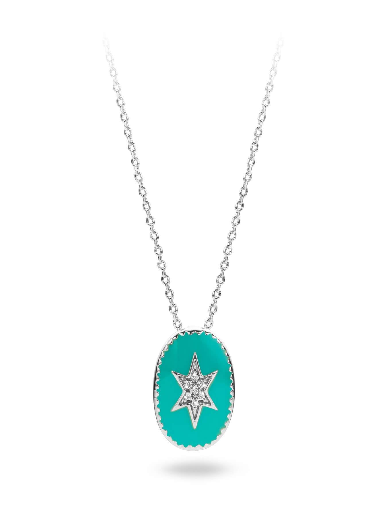 Collier MYA BAY Collier étoile du nord , émaillée turquoise CO-16.S - PRECIOVS