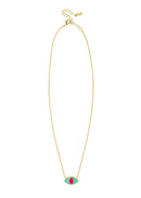 Collier MYA BAY Rainbow Green Turquoise Ojo CO-177.G - PRECIOVS