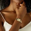 Montre Rosefield THE BOXY XS Champagne Steel Gold Q048 - PRECIOVS