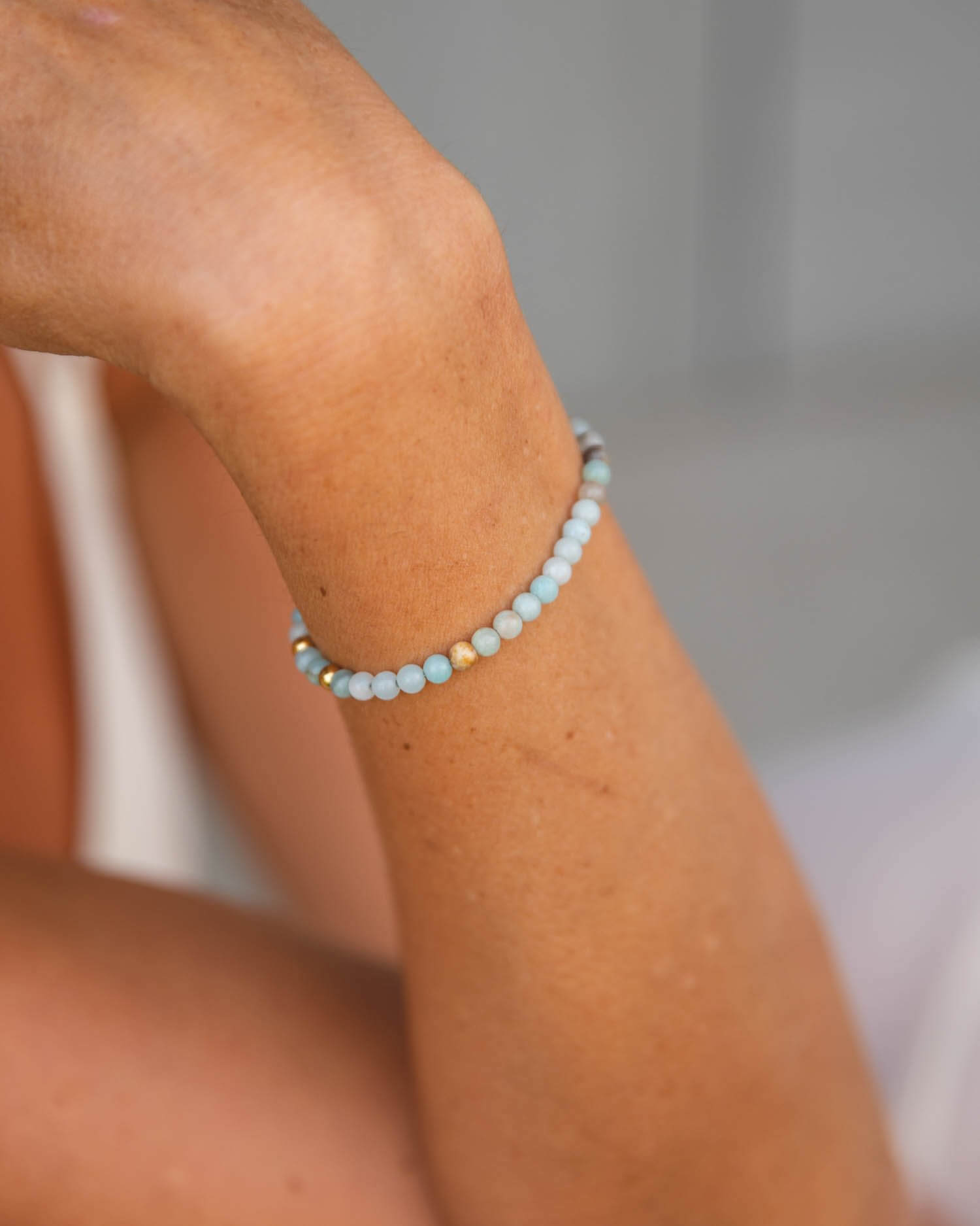 Bracelet Didyma par Gemini Chania 3 colours en pierres naturelles amazonite - PRECIOVS
