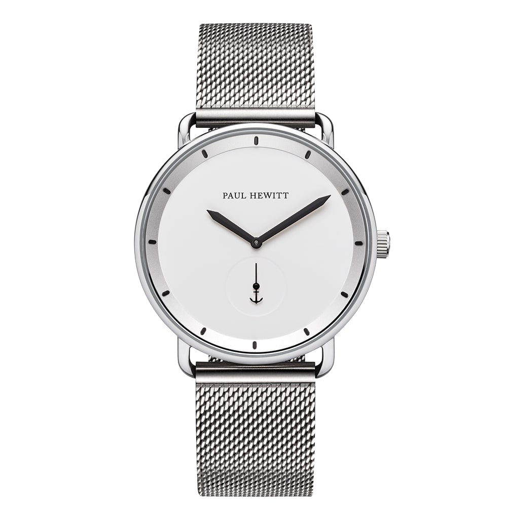 Montre Paul Hewitt Breakwater Line White Acier Inoxydable Bande Mesh - PRECIOVS