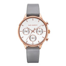 Montre Paul Hewitt Everpulse Line White Sand IP Or Rosé Bracelet Cuir Graphite - PRECIOVS