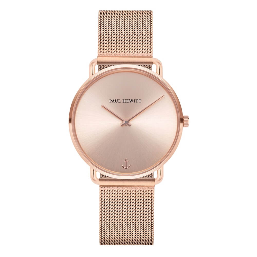 Montre Paul Hewitt Miss Ocean Line Rose Sunray IP Or Rosé Bande Mesh IP Or Rosé - PRECIOVS