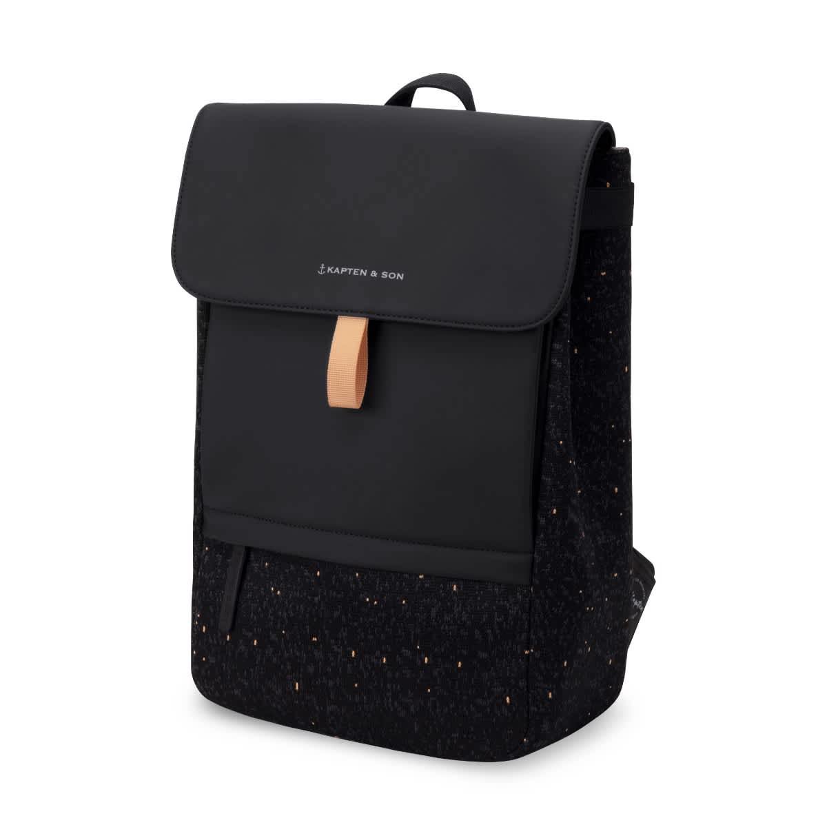 Sac à dos Kapten & Son Fyn Black Tangerine SustainKnit - PRECIOVS