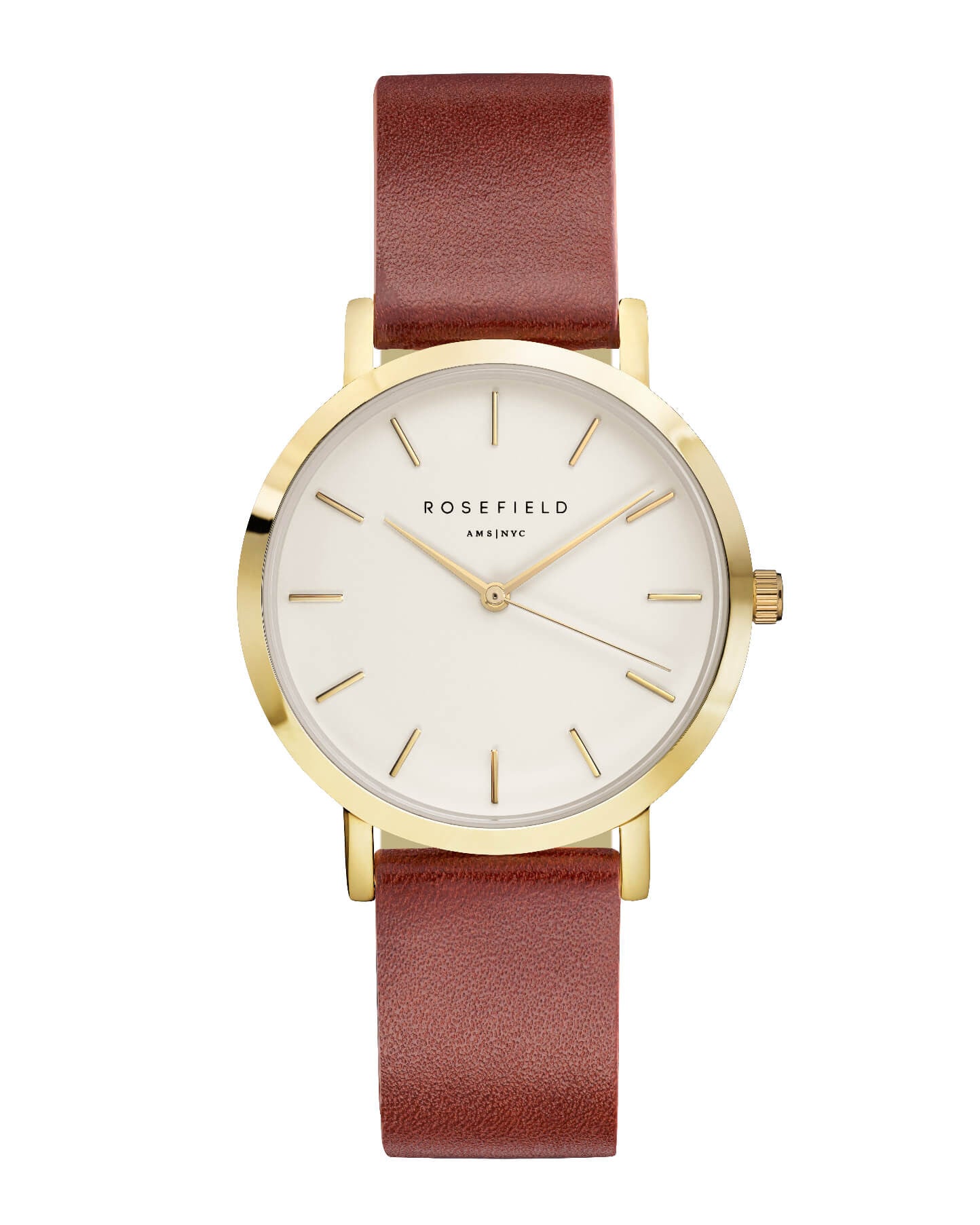 Montre Rosefield The GRAMERCY White Brown Gold GWBRG-G34 - PRECIOVS