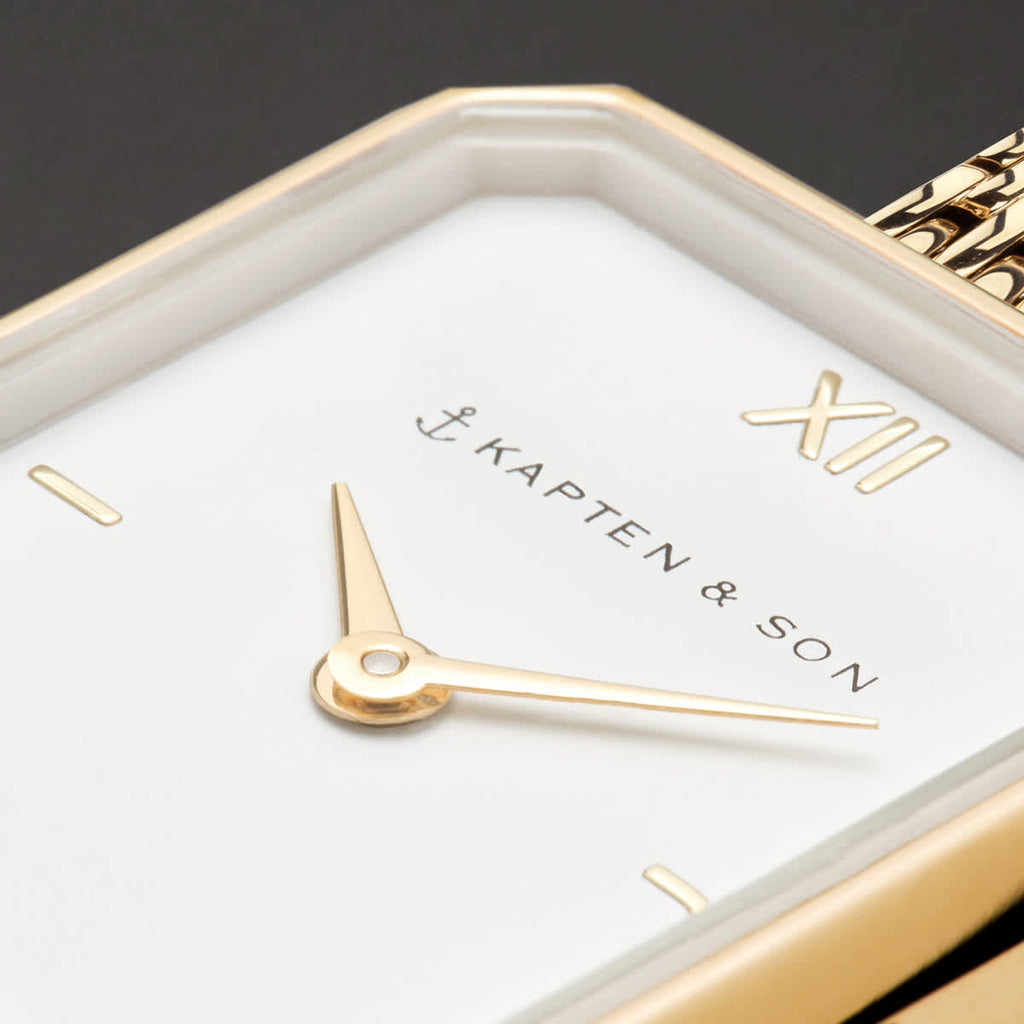 Woven Steel Grace Kapten And Son Son Grace Gold Black Horloge