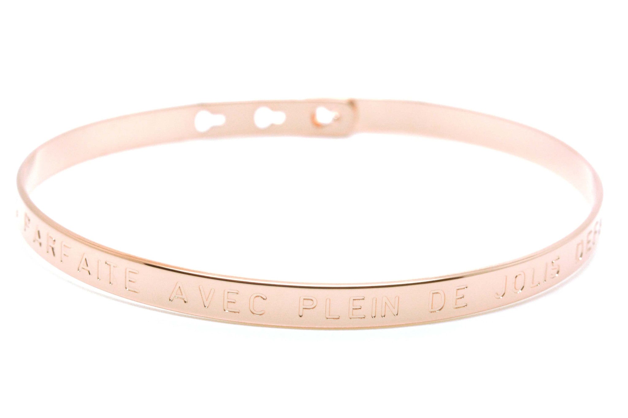 Bracelet Jonc MYA BAY Bay Line "JE SUIS PARFAITE AVEC PLEIN DE JOLIS DEFAUTS" JC-19 P - PRECIOVS