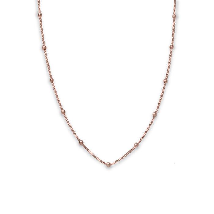 Collier Rosefield Iggy Ras du coup pointillé Rosegold JDCHR-J058 - PRECIOVS