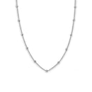 Collier Rosefield Iggy Ras du coup pointillé Silver JDCHS-J059 - PRECIOVS