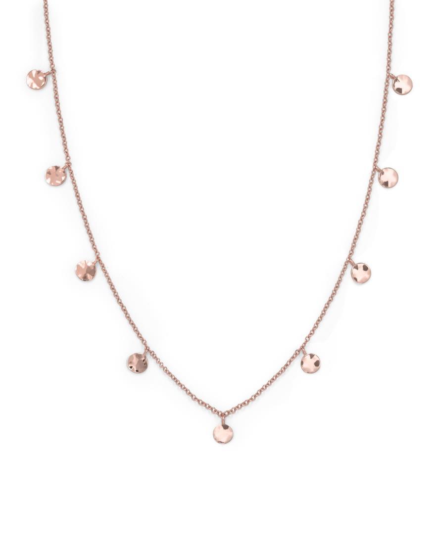 Collier Rosefield Iggy Médailles à relief double tour Rosegold JTCWR-J097 - PRECIOVS
