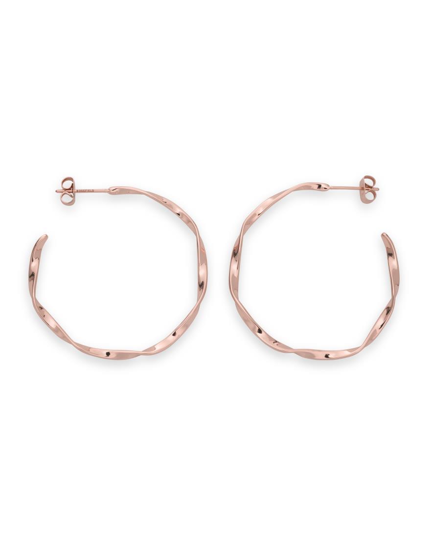 Boucles d'oreilles Rosefield Iggy Anneaux Torsadés Rose Gold JTWHR-J094 - PRECIOVS