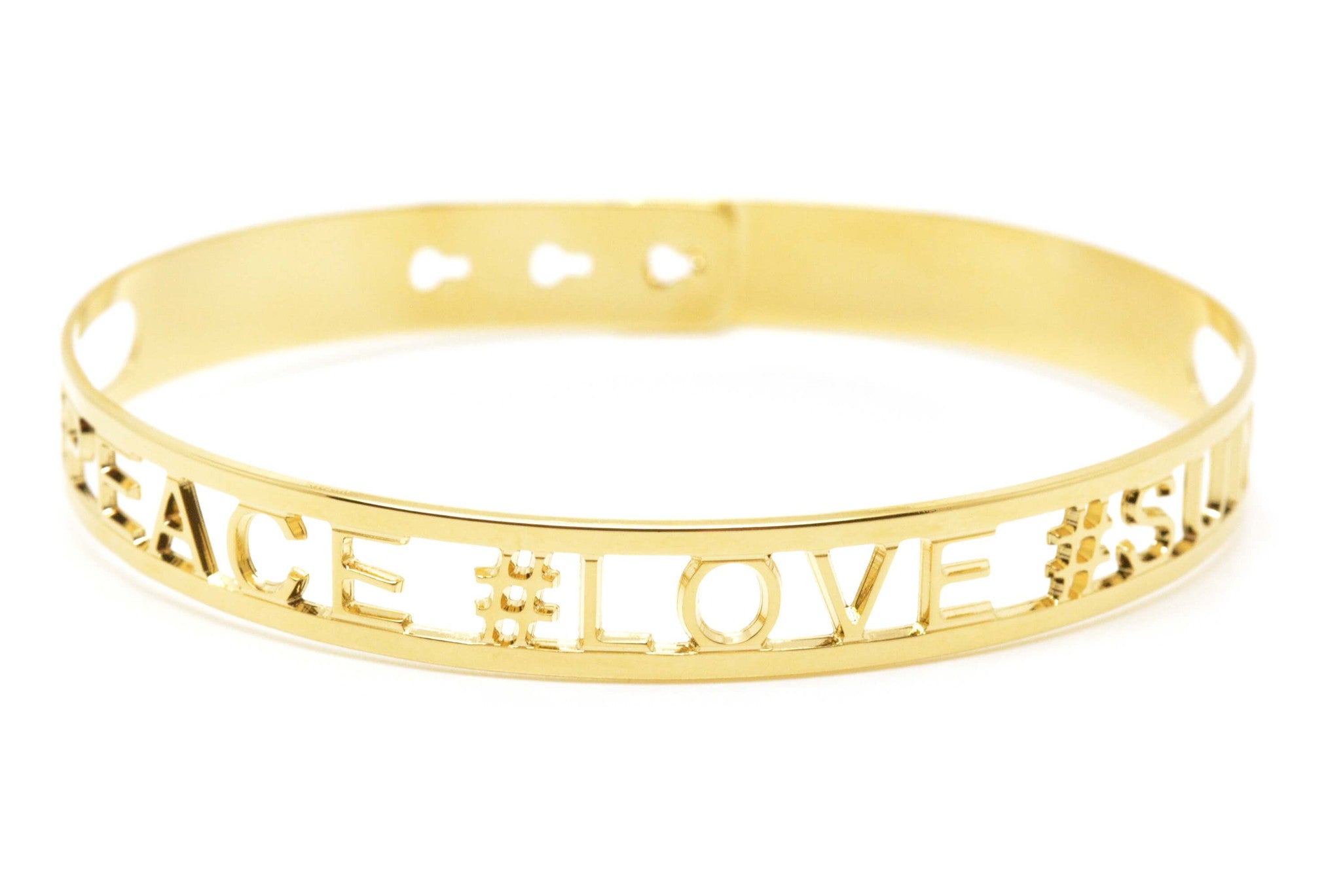 Bracelet Jonc MYA BAY Context PEACE LOVE SUN context JX-04.G - PRECIOVS