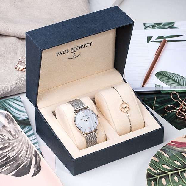 Coffret Paul Hewitt Perfect Match Tropicool avec montre Miss Ocean et bracelet Flamingo - PRECIOVS