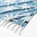 Serviette de plage "turque" Slowtide Loreto Blue en coton bio - PRECIOVS