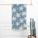 Serviette de plage "turque" Slowtide Loreto Blue en coton bio - PRECIOVS