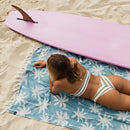 Serviette de plage "turque" Slowtide Loreto Blue en coton bio - PRECIOVS