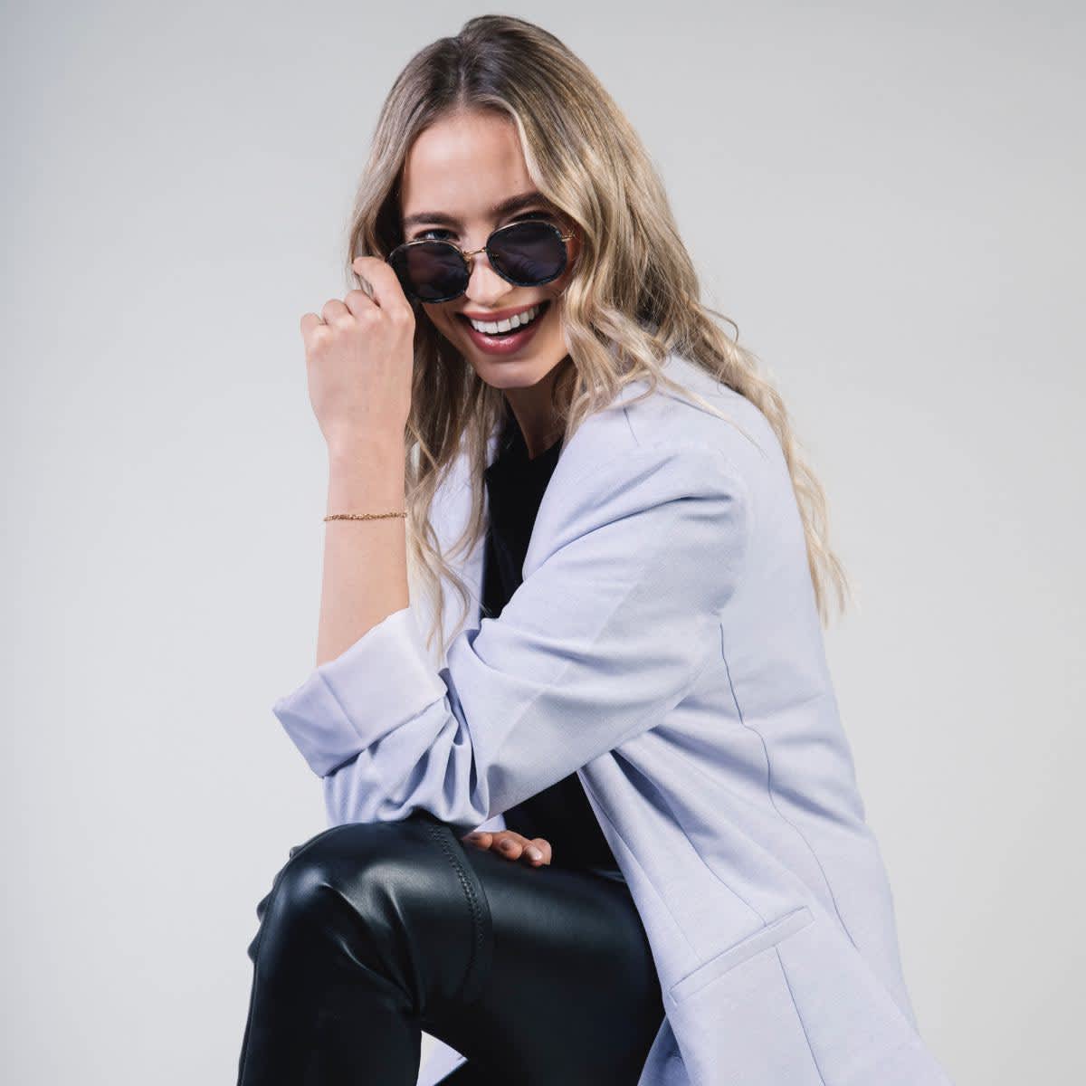 Lunettes de Soleil Kapten & Son Amsterdam Large Pearl Black - PRECIOVS