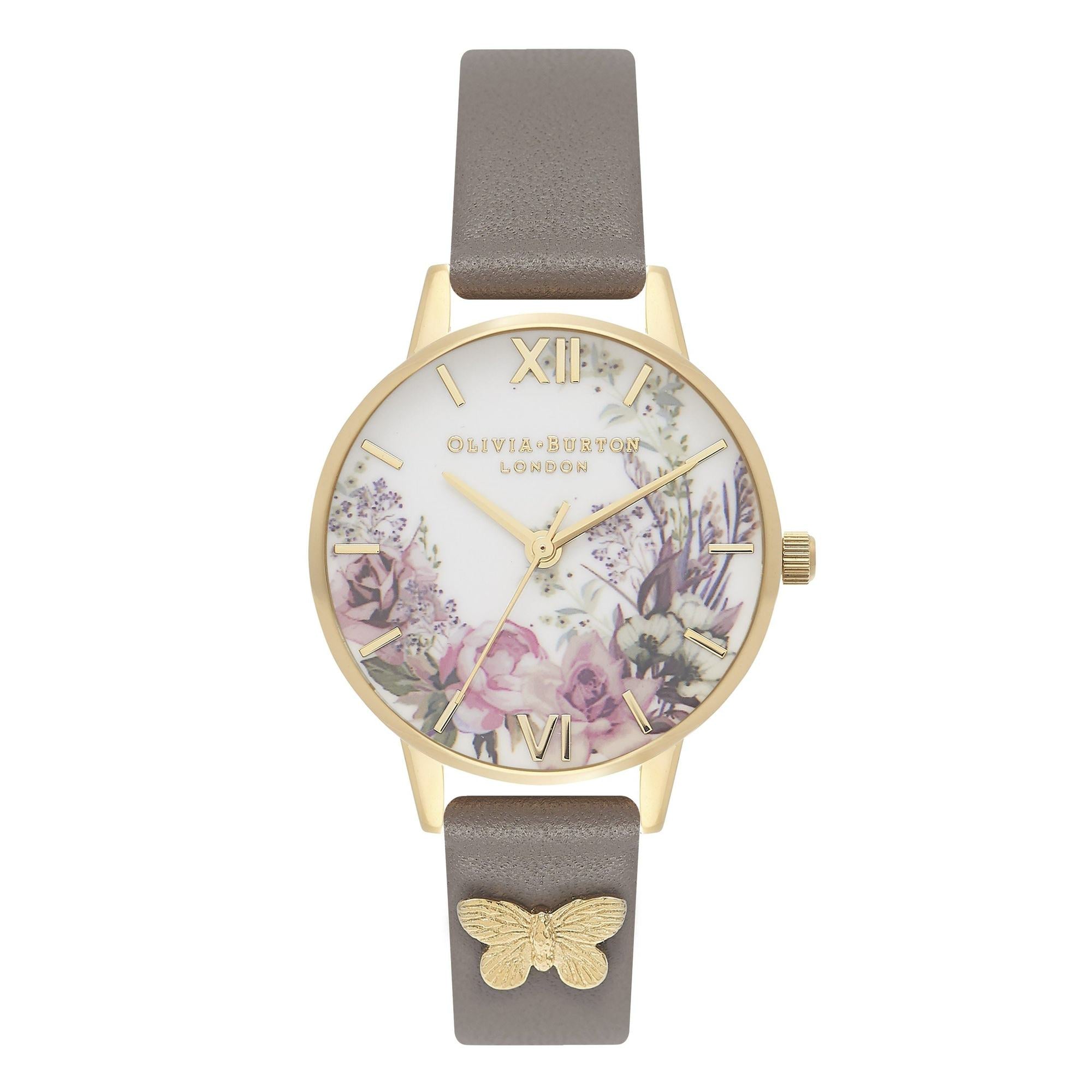 Montre Olivia Burton Enchanted Garden Gold Grey OB16EG109 - PRECIOVS