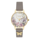 Montre Olivia Burton Enchanted Garden Gold Grey OB16EG109 - PRECIOVS