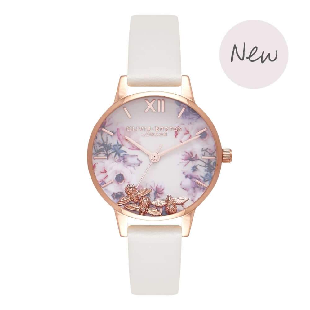 Montre Olivia Burton Busy Bees Nude & Rose Gold OB16CH13 - PRECIOVS