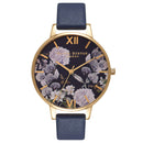 Montre Olivia Burton Big Dial Navy meets Dusty Pink,Midnight Dial Floral & Gold - PRECIOVS