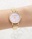 Montre Olivia Burton Mother of Pearl White Bracelet, Gold OB16MOP01 - PRECIOVS