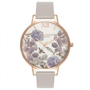 Montre Olivia Burton Parlour Bee Blooms Gris Or Rose OB16PL30 - PRECIOVS