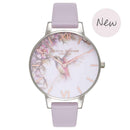 Montre Olivia Burton Painterly Prints Grey Lilac, Silver & Rose Gold OB16PP23 - PRECIOVS