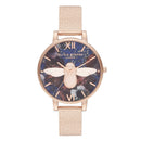 Montre Olivia Burton Big Dial 3D Bee Lapis Lazuli & Rose Gold OB16SP11 - PRECIOVS