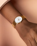 Montre Rosefield The Oval Blanc Acier Or OV01 - PRECIOVS