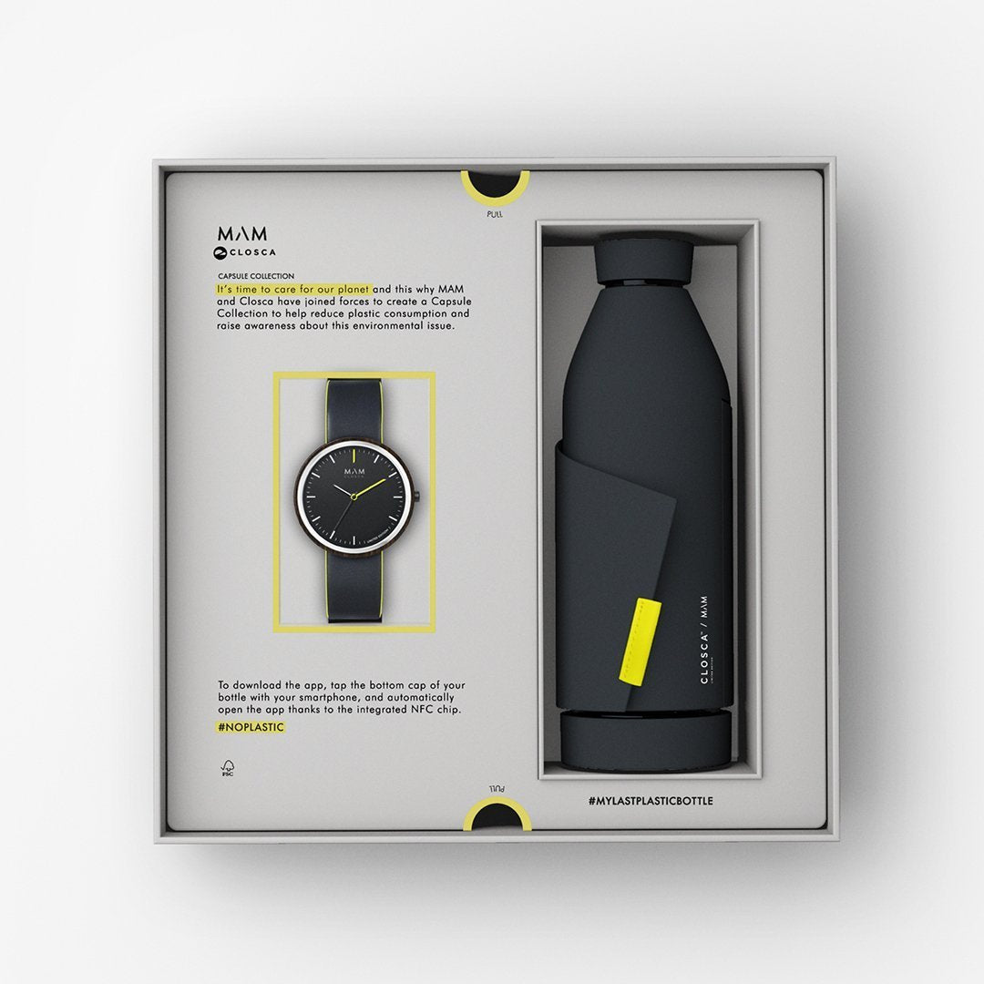 Coffret Closca by MAM 096 - Montre en bois et bouteille réutilisable - PRECIOVS