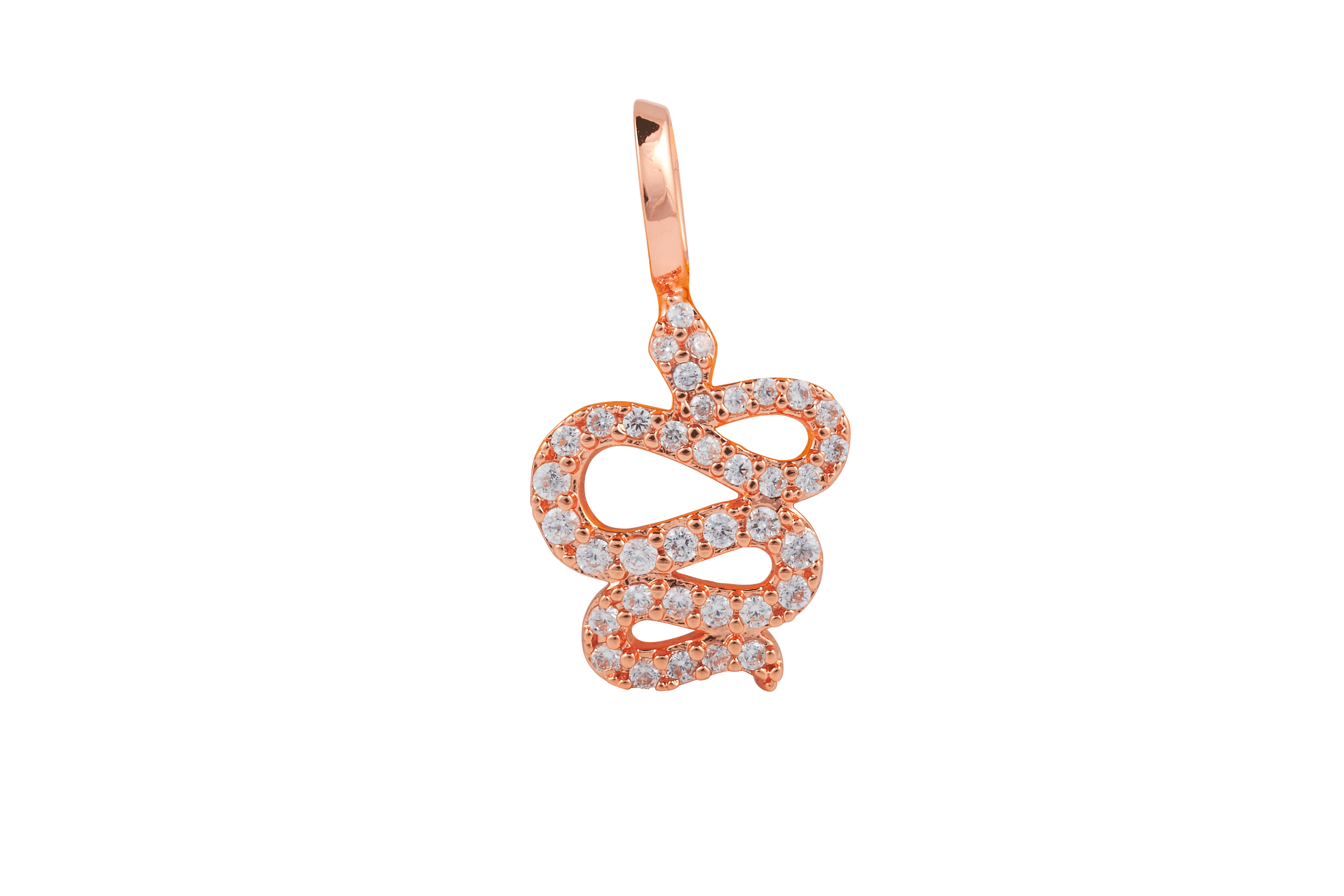 Pendentif MYA BAY serpent - pierres blanches PE-SE-01.P - PRECIOVS