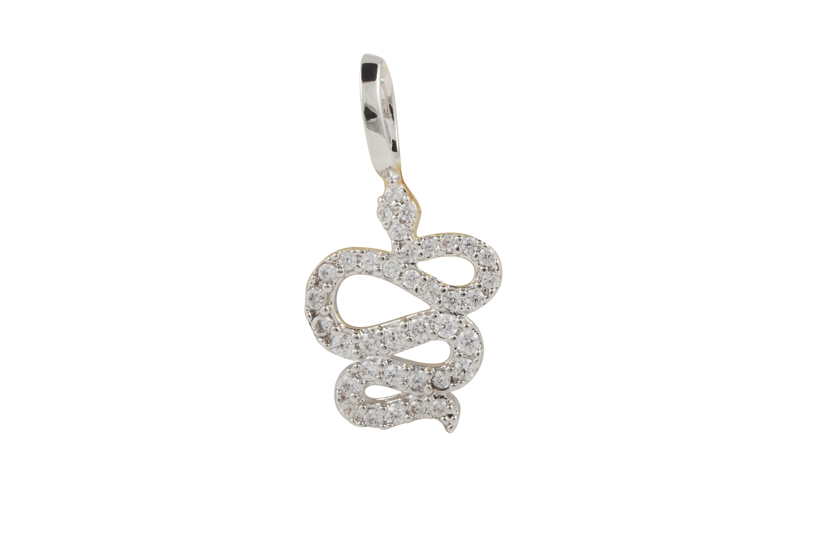 Pendentif MYA BAY serpent - pierres blanches PE-SE-01.S - PRECIOVS