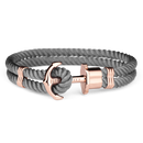 Bracelet Paul Hewitt Ancre PHREP IP Or Rosé Nylon Gris - PRECIOVS