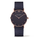 Montre Paul Hewitt Sailor Line Blue Lagoon IP Or Rosé Perlon Strap Blu Marine Cadran 39mm PH-SA-R-St-B-17M - PRECIOVS