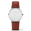 Montre Paul Hewitt Sailor Line White Sand Acier Inoxydable Bracelet Cuir Marron Cadran 36mm PH-SA-S-SM-W-1S - PRECIOVS