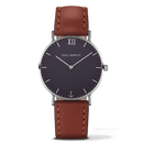 Montre Paul Hewitt Sailor Line Blue Lagoon Acier Inoxydable Bracelet Cuir Marron Cadran 39mm PH-SA-S-ST-B-1M - PRECIOVS